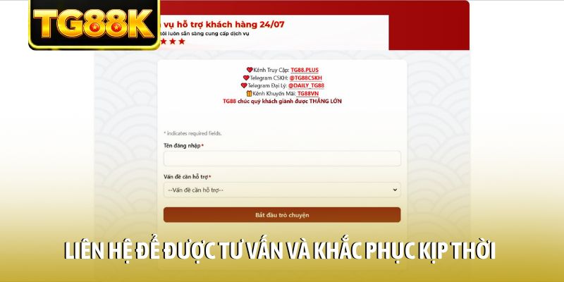 Liên hệ để được tư vấn và khắc phục kịp thời