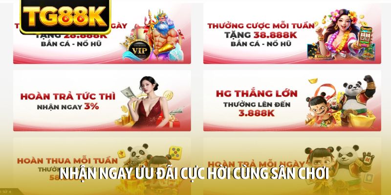 Nhận ngay ưu đãi cực hời cùng sân chơi