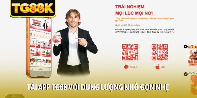 Tải app TG88 với dung lượng nhỏ gọn nhẹ