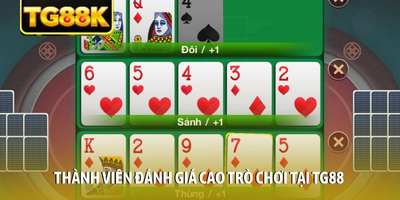 Thành viên đánh giá cao trò chơi tại TG88 Thành viên đánh giá cao trò chơi tại TG88