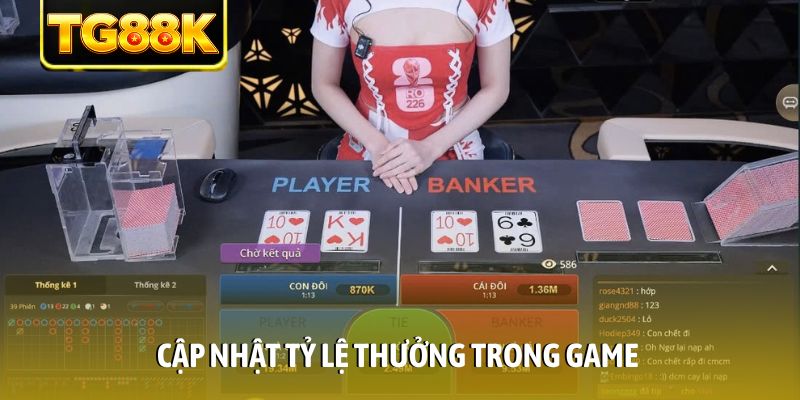 Cập nhật tỷ lệ thưởng trong game