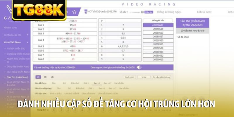 Đánh nhiều cặp số để tăng cơ hội trúng lớn hơn